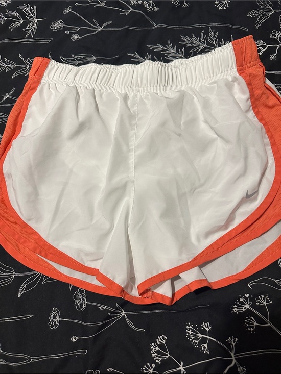 Nike Pants - Nike Women's White Athletic Shorts with Orange Trim